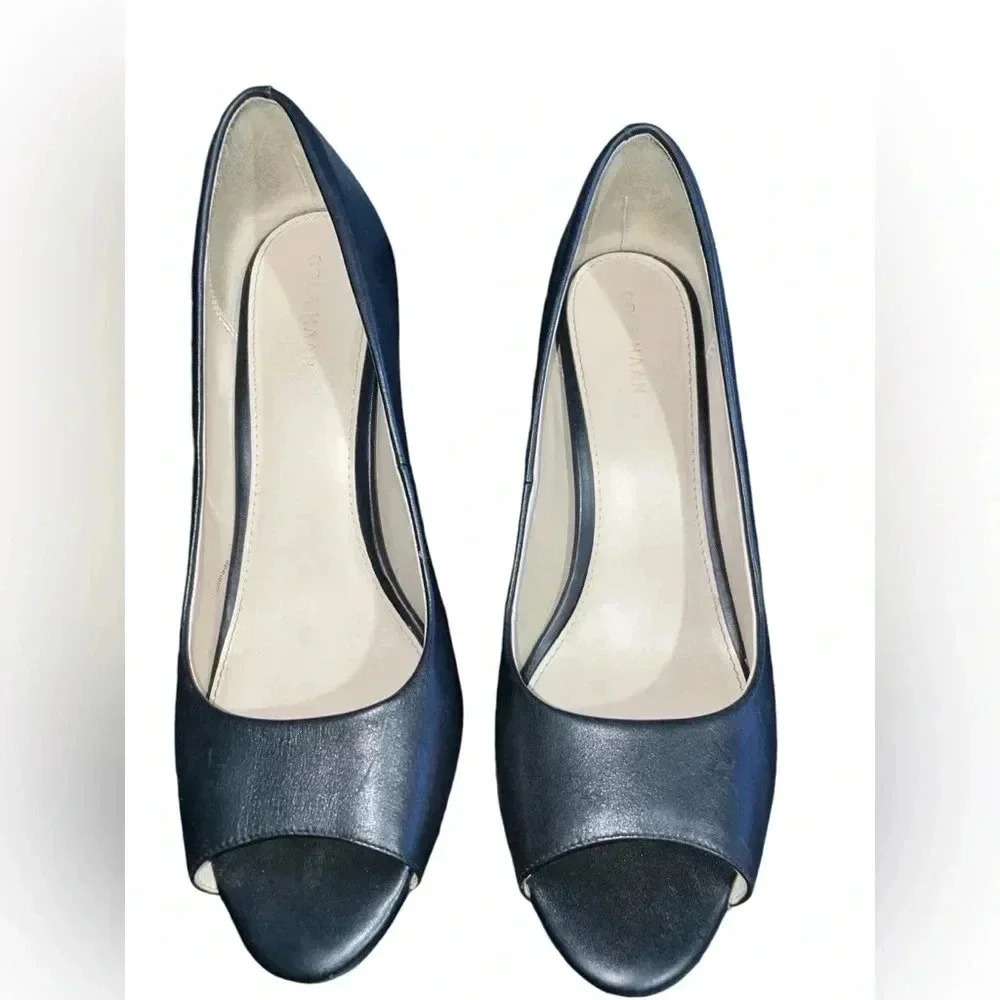 Cole Haan peep toe heels